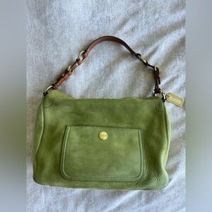 Coach Chelsea Nubuc Large Hobo - Green